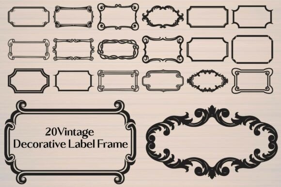 Elevate Your Design Aesthetic with Vintage Decorative Label Frames