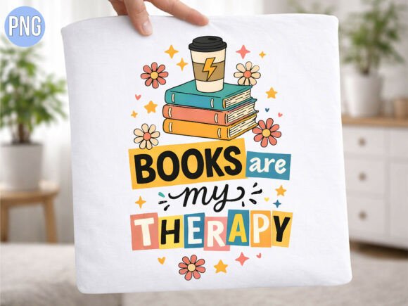 Evaluating the Books Are My Therapy Reader Gift PNG for Creative Projects
