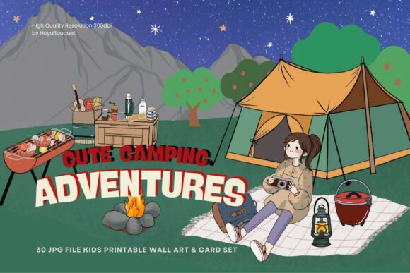 Exploring the Versatility of the Cute Camping Adventure Printable Set for Creative Projects