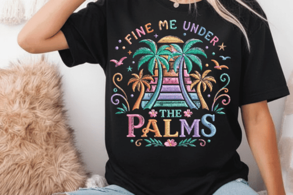 Find Me Under the Palms PNG Design