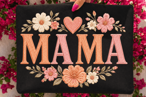 Floral Mama Heart Vintage Design: Elevating DIY Crafts with Timeless Style