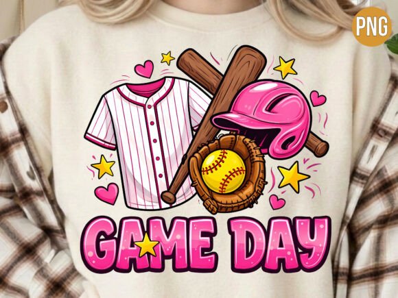 Game Day Baseball Pink Uniform PNG