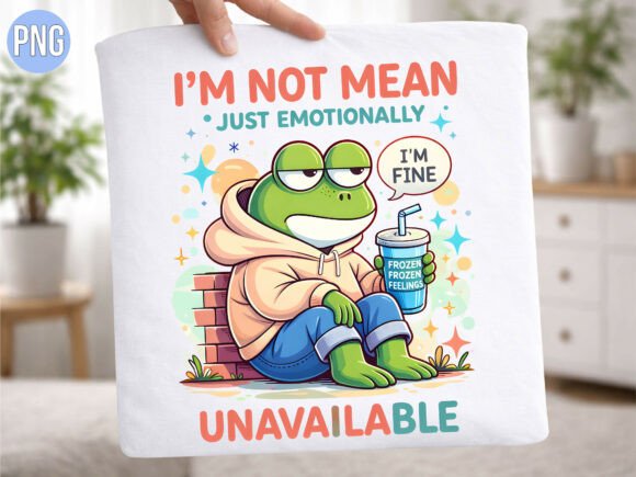 Im Not Mean Just Unavailable Frog PNG