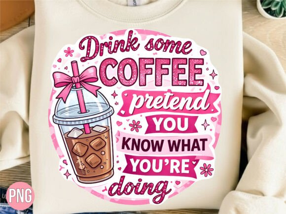 Integrating the Funny Pink Coffee Iced Latte PNG Shirt Design into Your Creative Workflow