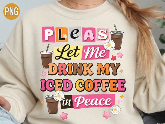 Integrating the Iced Coffee Peace Floral Coffee PNG into Your Creative Workflow