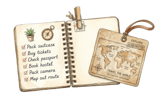 Integrating the Travellng Diary Png Travel Png File into Your Creative Workflow
