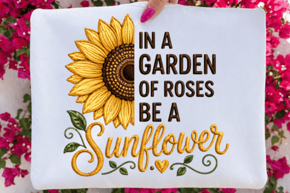 Sunflower Garden Quote Aesthetic Design