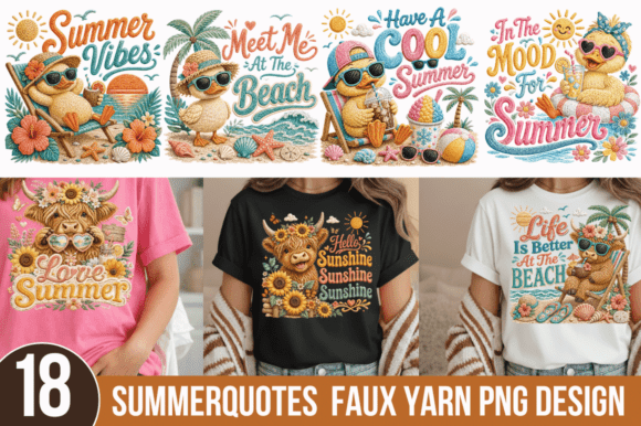 Unlocking Creativity with the Summer Quote Faux Yarn PNG T-Shirt Bundle